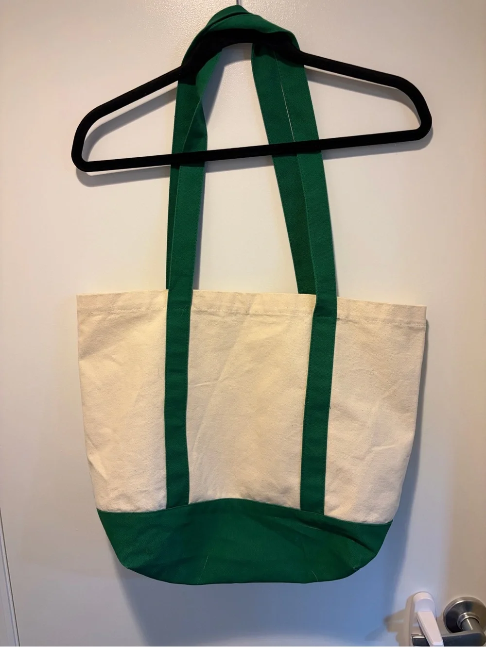 Irish Celtic Trinity Knot Canvas Tote Bag | Green & Natural | Ireland Souvenir